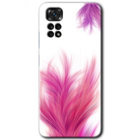 Xiaomi Redmi Note 11S 5G Global Pembe Tüy Baskılı Uyumlu Silikon Kılıf