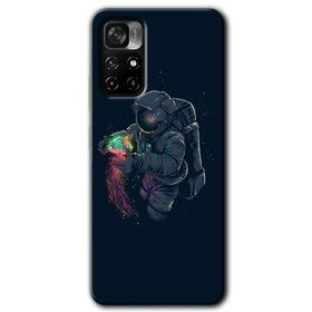 Xiaomi Redmi Note 11T Astronot Kıyafeti Baskılı Uyumlu Silikon Kılıf