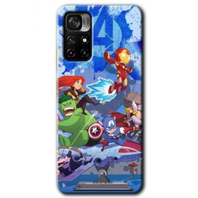 Xiaomi Redmi Note 11T Avengers Cartoon Baskılı Uyumlu Silikon Kılıf