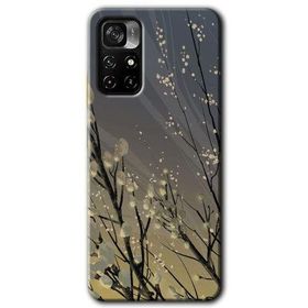Xiaomi Redmi Note 11T Branches Flowers Baskılı Uyumlu Silikon Kılıf
