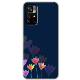 Xiaomi Redmi Note 11T Çizim Çiçekleri Baskılı Uyumlu Silikon Kılıf