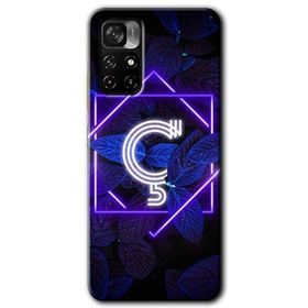 Xiaomi Redmi Note 11T Dark Neon Yaprak C Harfi Baskılı Uyumlu Silikon Kılıf