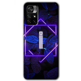 Xiaomi Redmi Note 11T Dark Neon Yaprak I Harfi Baskılı Uyumlu Silikon Kılıf