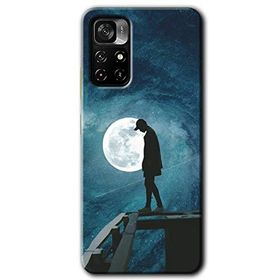 Xiaomi Redmi Note 11T Dolunay Yalnızlık Baskılı Uyumlu Silikon Kılıf