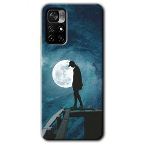 Xiaomi Redmi Note 11T Dolunay Yalnızlık Baskılı Uyumlu Silikon Kılıf