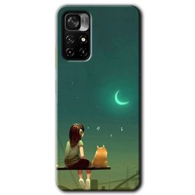 Xiaomi Redmi Note 11T Kedili Kız Baskılı Uyumlu Silikon Kılıf