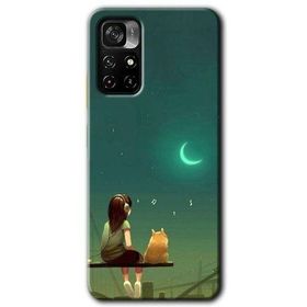 Xiaomi Redmi Note 11T Kedili Kız Baskılı Uyumlu Silikon Kılıf