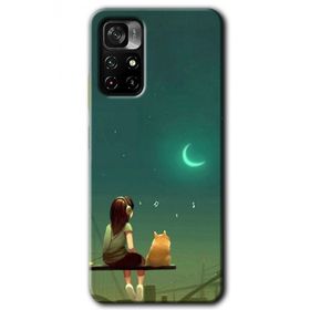 Xiaomi Redmi Note 11T Kedili Kız Baskılı Uyumlu Silikon Kılıf