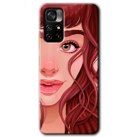 Xiaomi Redmi Note 11T Kızıl Kız Baskılı Uyumlu Silikon Kılıf