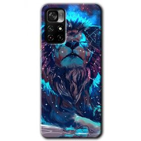 Xiaomi Redmi Note 11T Neon Aslan Baskılı Uyumlu Silikon Kılıf