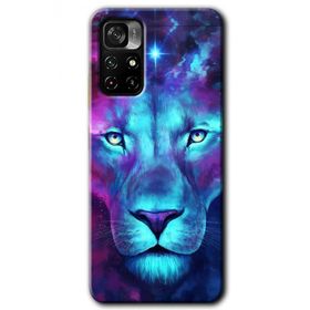 Xiaomi Redmi Note 11T Neon Lion Baskılı Uyumlu Silikon Kılıf