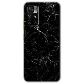 Xiaomi Redmi Note 11T Siyah Mermer Baskılı Uyumlu Silikon Kılıf
