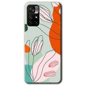 Xiaomi Redmi Note 11T Vektör Çiçekler Baskılı Uyumlu Silikon Kılıf