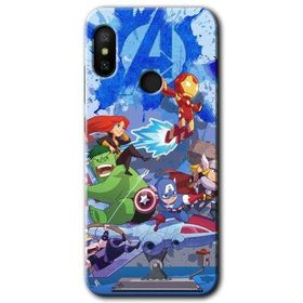 Xiaomi Redmi Note 6 Pro Avengers Cartoon Baskılı Uyumlu Silikon Kılıf