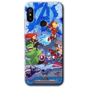 Xiaomi Redmi Note 6 Pro Avengers Cartoon Baskılı Uyumlu Silikon Kılıf