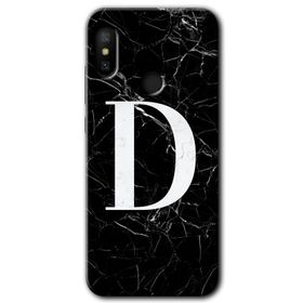 Xiaomi Redmi Note 6 Pro Beyaz Mermer Desenli Ü Harfi Baskılı Uyumlu Silikon Kılıf