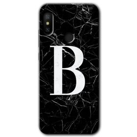 Xiaomi Redmi Note 6 Pro Beyaz Mermer Desenli Ü Harfi Baskılı Uyumlu Silikon Kılıf