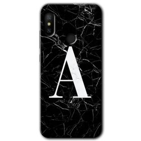 Xiaomi Redmi Note 6 Pro Beyaz Mermer Desenli Ü Harfi Baskılı Uyumlu Silikon Kılıf