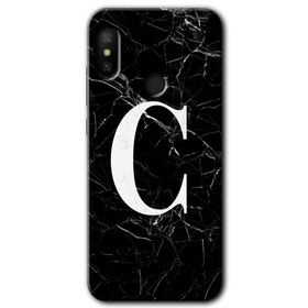 Xiaomi Redmi Note 6 Pro Beyaz Mermer Desenli Ü Harfi Baskılı Uyumlu Silikon Kılıf