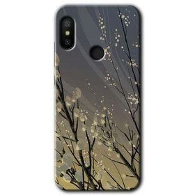 Xiaomi Redmi Note 6 Pro Branches Flowers Baskılı Uyumlu Silikon Kılıf