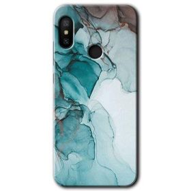 Xiaomi Redmi Note 6 Pro Buzul Mermer Baskılı Uyumlu Silikon Kılıf