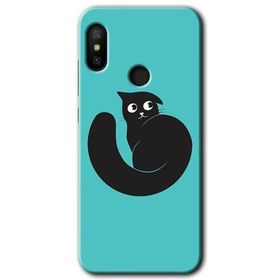 Xiaomi Redmi Note 6 Pro Cat Vector Baskılı Uyumlu Silikon Kılıf