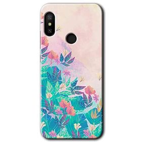 Xiaomi Redmi Note 6 Pro Çizim Yapraklar Baskılı Uyumlu Silikon Kılıf