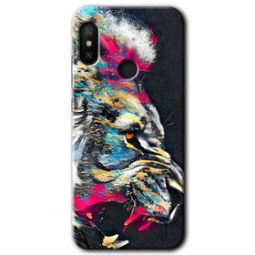 Xiaomi Redmi Note 6 Pro Colorfull Aslan Baskılı Uyumlu Silikon Kılıf