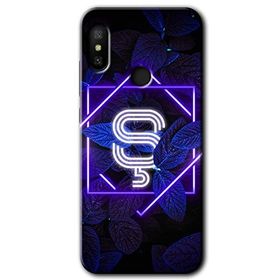 Xiaomi Redmi Note 6 Pro Dark Neon Yaprak Ş Harfi Baskılı Uyumlu Silikon Kılıf