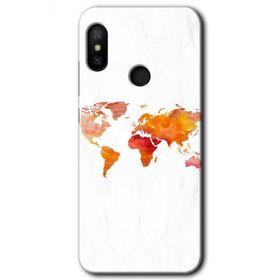 Xiaomi Redmi Note 6 Pro Dünya Haritası Baskılı Uyumlu Silikon Kılıf