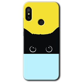 Xiaomi Redmi Note 6 Pro Kara Kedi Baskılı Uyumlu Silikon Kılıf