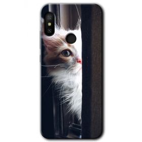 Xiaomi Redmi Note 6 Pro Kedi Bakışı Baskılı Uyumlu Silikon Kılıf