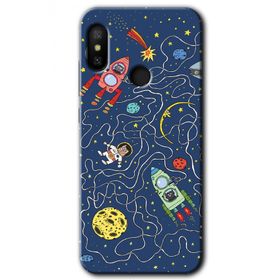 Xiaomi Redmi Note 6 Pro Kedi Galaksi Baskılı Uyumlu Silikon Kılıf