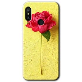 Xiaomi Redmi Note 6 Pro Kırmızı Gül Baskılı Uyumlu Silikon Kılıf