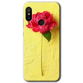 Xiaomi Redmi Note 6 Pro Kırmızı Gül Baskılı Uyumlu Silikon Kılıf