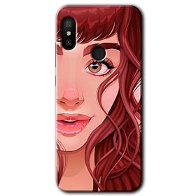 Xiaomi Redmi Note 6 Pro Kızıl Kız Baskılı Uyumlu Silikon Kılıf
