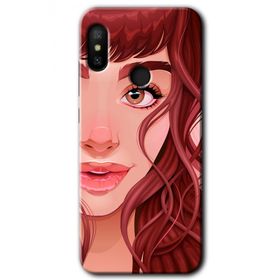 Xiaomi Redmi Note 6 Pro Kızıl Kız Baskılı Uyumlu Silikon Kılıf