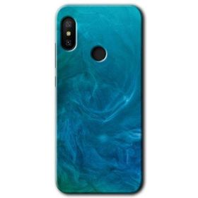 Xiaomi Redmi Note 6 Pro Mavi Aura Baskılı Uyumlu Silikon Kılıf