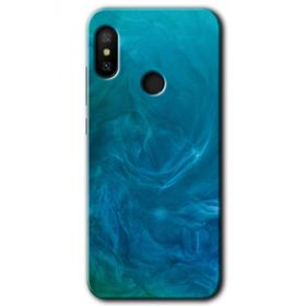 Xiaomi Redmi Note 6 Pro Mavi Aura Baskılı Uyumlu Silikon Kılıf