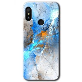 Xiaomi Redmi Note 6 Pro Mavi Buzul Baskılı Uyumlu Silikon Kılıf
