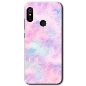 Xiaomi Redmi Note 6 Pro Pembe Duman Baskılı Uyumlu Silikon Kılıf