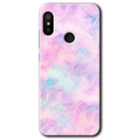 Xiaomi Redmi Note 6 Pro Pembe Duman Baskılı Uyumlu Silikon Kılıf