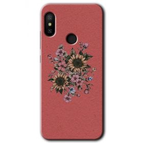 Xiaomi Redmi Note 6 Pro Retro Çiçek Baskılı Uyumlu Silikon Kılıf