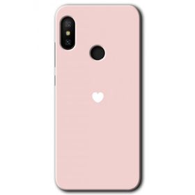 Xiaomi Redmi Note 6 Pro Sade Kalp Baskılı Uyumlu Silikon Kılıf