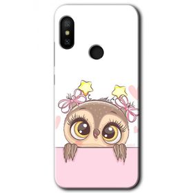 Xiaomi Redmi Note 6 Pro Sevimli Baykuş Baskılı Uyumlu Silikon Kılıf