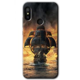 Xiaomi Redmi Note 6 Pro Siyah İnci Baskılı Uyumlu Silikon Kılıf