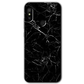 Xiaomi Redmi Note 6 Pro Siyah Mermer Baskılı Uyumlu Silikon Kılıf