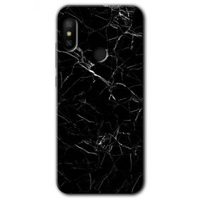 Xiaomi Redmi Note 6 Pro Siyah Mermer Baskılı Uyumlu Silikon Kılıf