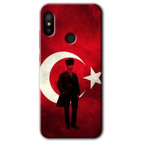 Xiaomi Redmi Note 6 Pro Siyah Mermer Desenli Y Harfi Baskılı Uyumlu Silikon Kılıf