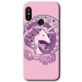Xiaomi Redmi Note 6 Pro Unicorn Pembe Baskılı Uyumlu Silikon Kılıf